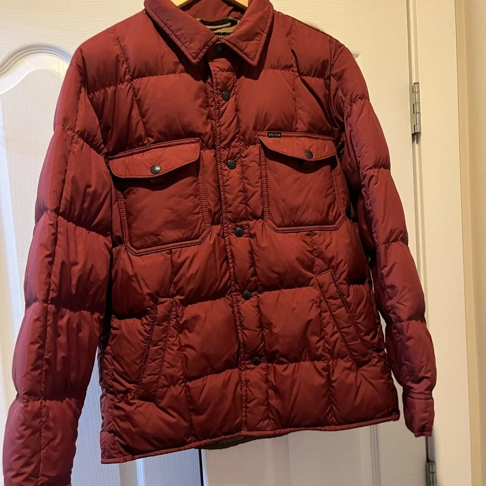 Filson Red Puffer Jacket - Picture 1 of 8